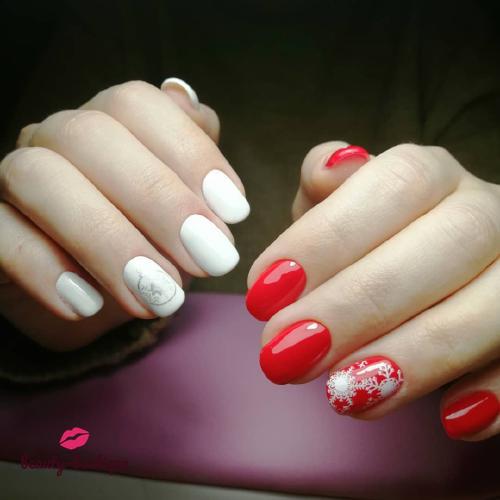 Маникюр ногтей для нового года