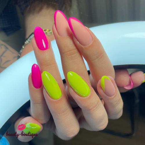 Предыдущие ноготки моей новой клиентки не мои, поменяли форму и сделали веселый, яркий, сочный летний дизайн🍒🍊🍋